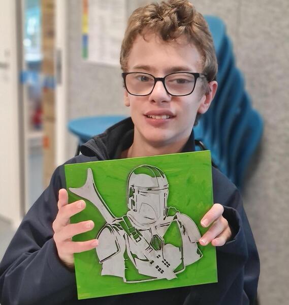 Brock laser art